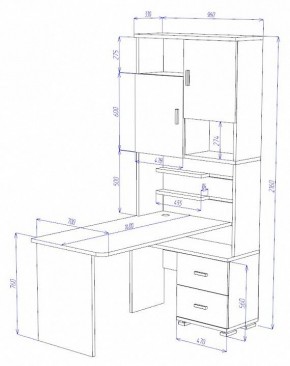 Стол компьютерный Домино СР-720/140 в Челябинске - chelyabinsk.mebel24.online | фото 2