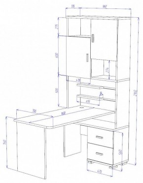 Стол компьютерный Домино СР-720/160 в Челябинске - chelyabinsk.mebel24.online | фото 2