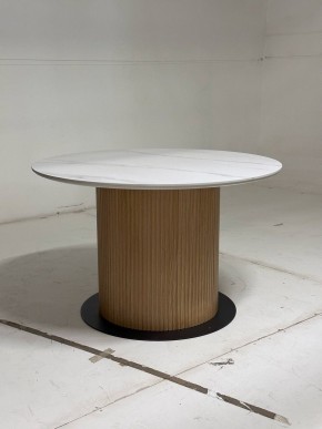 Стол MESA D120 цвет БЕЛЫЙ МРАМОР M326 / Каркас OAK, ®DISAUR в Челябинске - chelyabinsk.mebel24.online | фото 3