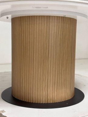 Стол MESA D120 цвет БЕЛЫЙ МРАМОР M326 / Каркас OAK, ®DISAUR в Челябинске - chelyabinsk.mebel24.online | фото 4