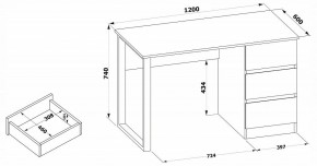 Стол письменный СПм-205 в Челябинске - chelyabinsk.mebel24.online | фото 4