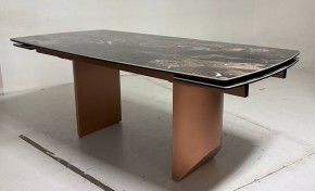 Стол ПУАНТО 200 TITANIUM LAWA NERO, керамика / МЕДЬ каркас М-City в Челябинске - chelyabinsk.mebel24.online | фото 3