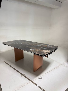 Стол ПУАНТО 200 TITANIUM LAWA NERO, керамика / МЕДЬ каркас М-City в Челябинске - chelyabinsk.mebel24.online | фото 4