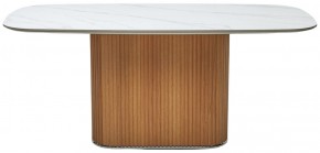 Стол TAMPA 180 цвет БЕЛЫЙ МРАМОР M326, керамика / Каркас OAK, ®DISAUR в Челябинске - chelyabinsk.mebel24.online | фото 9