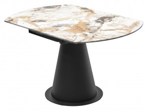 Стол TERAMO 135 GLOSS GRAND JADE SOLID CERAMIC, керамика, поворотн.механизм / Черный каркас, ®DISAUR в Челябинске - chelyabinsk.mebel24.online | фото 11