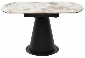 Стол TERAMO 135 GLOSS GRAND JADE SOLID CERAMIC, керамика, поворотн.механизм / Черный каркас, ®DISAUR в Челябинске - chelyabinsk.mebel24.online | фото 16