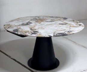 Стол TERAMO 135 GLOSS GRAND JADE SOLID CERAMIC, керамика, поворотн.механизм / Черный каркас, ®DISAUR в Челябинске - chelyabinsk.mebel24.online | фото 5
