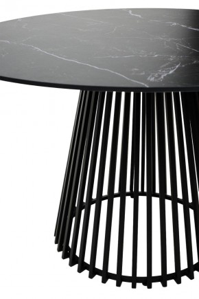 Стол TERNI 120 MATT BLACK MARBLE SOLID CERAMIC Черный мрамор матовый, керамика /Черн.каркас, ®DISAUR в Челябинске - chelyabinsk.mebel24.online | фото 5