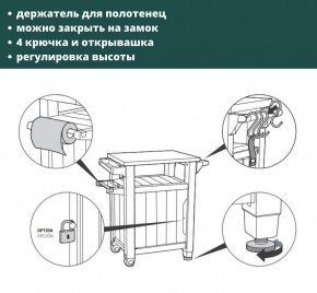 Столик для барбекю 105л (Unity 105L) коричневый в Челябинске - chelyabinsk.mebel24.online | фото 5