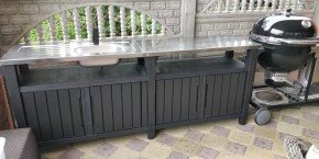 Столик для барбекю 415 Л (Unity Chef 415 L) графит в Челябинске - chelyabinsk.mebel24.online | фото 1