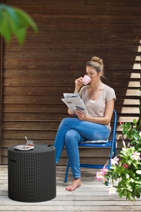 Столик-холодильник Кул-Стул (Cool stool) графит в Челябинске - chelyabinsk.mebel24.online | фото 1