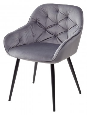 Стул BREEZE BLUVEL-14 GREY, велюр / черный каркас М-City в Челябинске - chelyabinsk.mebel24.online | фото 1