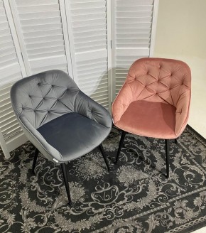 Стул BREEZE BLUVEL-14 GREY, велюр / черный каркас М-City в Челябинске - chelyabinsk.mebel24.online | фото 3