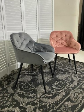Стул BREEZE BLUVEL-14 GREY, велюр / черный каркас М-City в Челябинске - chelyabinsk.mebel24.online | фото 4