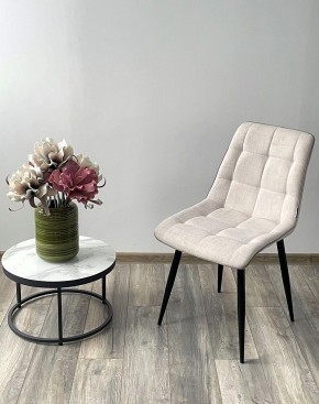 Стул CHIC HE622-01/ HE622-05 топленое молоко, ткань/ черный каркас М-City в Челябинске - chelyabinsk.mebel24.online | фото 3