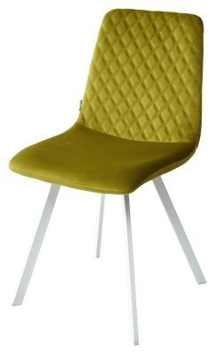 Стул DAIQUIRI BLUVEL-75 OLIVA / белый каркас, велюр М-City в Челябинске - chelyabinsk.mebel24.online | фото 1