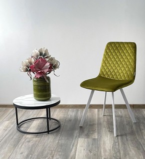 Стул DAIQUIRI BLUVEL-75 OLIVA / белый каркас, велюр М-City в Челябинске - chelyabinsk.mebel24.online | фото 3