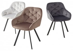 Стул GALE 360 град. поворот. BLUVEL-03 LIGHT GREY, велюр/ черный каркас, М-City в Челябинске - chelyabinsk.mebel24.online | фото 2