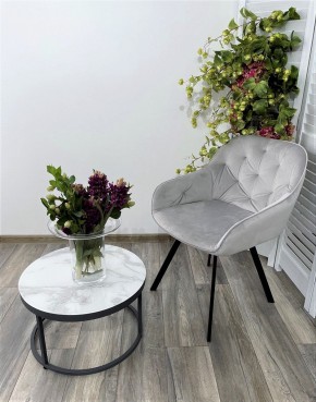Стул GALE 360 град. поворот. BLUVEL-03 LIGHT GREY, велюр/ черный каркас, М-City в Челябинске - chelyabinsk.mebel24.online | фото 6