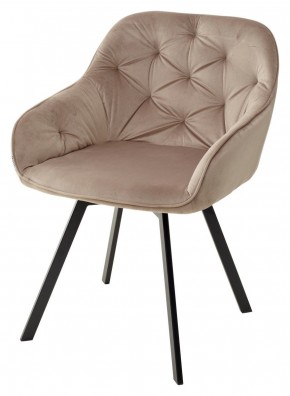Стул GALE 360 град. поворот. BLUVEL-40 BEIGE, велюр/ черный каркас, М-City в Челябинске - chelyabinsk.mebel24.online | фото 1