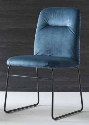 Стул GRETA CB/1904 MET.P15 MATT BLACK/ VENICE S0J OCEAN BLUE в Челябинске - chelyabinsk.mebel24.online | фото