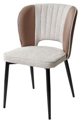 Стул HERMES WZ2042-02 светло-бежевый фактурный велюр/ HK017-31 серо-коричневый PU, М-City в Челябинске - chelyabinsk.mebel24.online | фото 1
