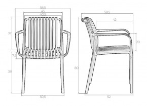 Стул обеденный DOBRIN WALTER ARM, темно-серый (GR-04) в Челябинске - chelyabinsk.mebel24.online | фото 8