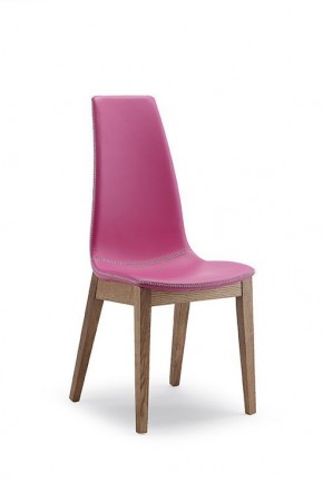 СТУЛ  SELLY, ASH WALNUT 167/ SOFT PIENO FIORE 275 FUSSIA с черн.строчкой в Челябинске - chelyabinsk.mebel24.online | фото