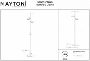 Торшер Maytoni Fad MOD070FL-L12W3K в Челябинске - chelyabinsk.mebel24.online | фото 3