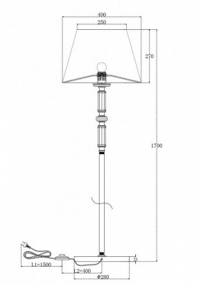 Торшер Maytoni Riverside MOD018FL-01CH в Челябинске - chelyabinsk.mebel24.online | фото 2