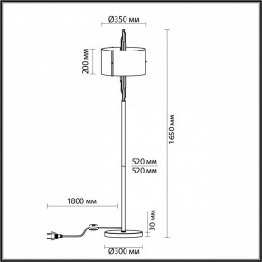 Торшер Odeon Light Margaret 5415/3F в Челябинске - chelyabinsk.mebel24.online | фото 4