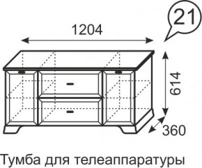 Тумба для телеаппаратуры Венеция 21 бодега в Челябинске - chelyabinsk.mebel24.online | фото 3