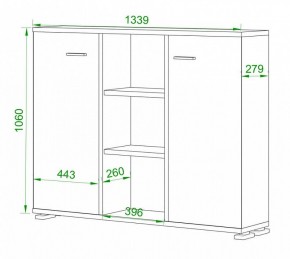 Тумба комбинированная Домино нельсон ПУ-60-3 в Челябинске - chelyabinsk.mebel24.online | фото 2