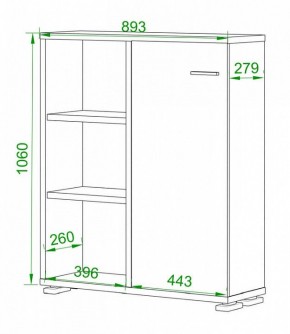 Тумба комбинированная Домино ПУ-50-2 в Челябинске - chelyabinsk.mebel24.online | фото 2