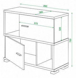 Тумба комбинированная Домино СБ-30/2 в Челябинске - chelyabinsk.mebel24.online | фото 2