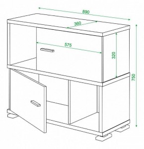 Тумба комбинированная Домино СБ-30/2 в Челябинске - chelyabinsk.mebel24.online | фото 3