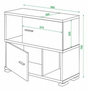 Тумба комбинированная Домино СБ-30/2 в Челябинске - chelyabinsk.mebel24.online | фото 3