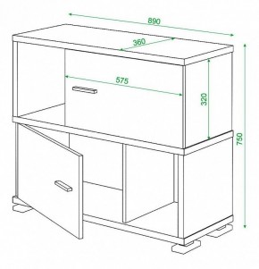 Тумба комбинированная Домино СБ-30/2 в Челябинске - chelyabinsk.mebel24.online | фото 3