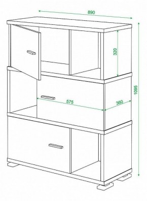 Тумба комбинированная Домино СБ-30/3 в Челябинске - chelyabinsk.mebel24.online | фото 3