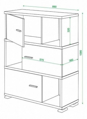 Тумба комбинированная Домино СБ-30/3 в Челябинске - chelyabinsk.mebel24.online | фото 3