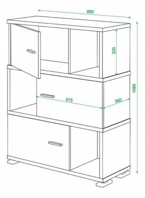 Тумба комбинированная Домино СБ-30/3 в Челябинске - chelyabinsk.mebel24.online | фото 2