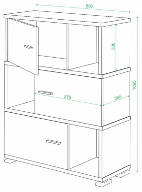 Тумба комбинированная Домино СБ-30/3 в Челябинске - chelyabinsk.mebel24.online | фото 2