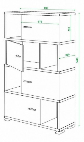 Тумба комбинированная Домино СБ-30/4 в Челябинске - chelyabinsk.mebel24.online | фото 3