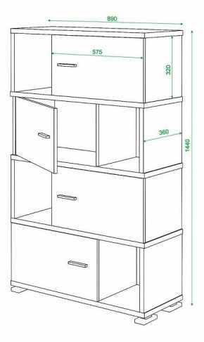 Тумба комбинированная Домино СБ-30/4 в Челябинске - chelyabinsk.mebel24.online | фото 2