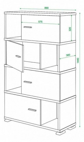 Тумба комбинированная Домино СБ-30/4 в Челябинске - chelyabinsk.mebel24.online | фото 3