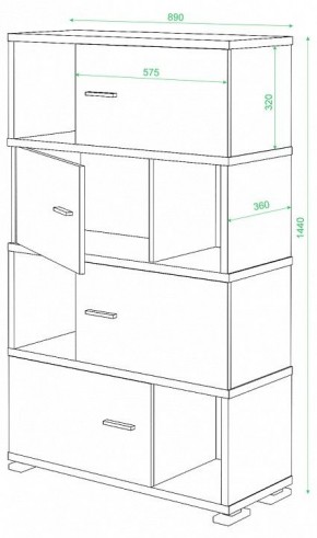 Тумба комбинированная Домино СБ-30/4 в Челябинске - chelyabinsk.mebel24.online | фото 2