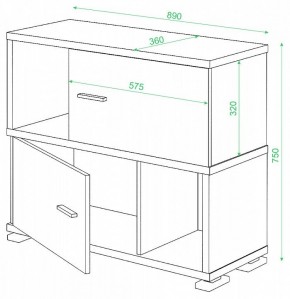 Тумба комбинированная СБ-30/2 в Челябинске - chelyabinsk.mebel24.online | фото 2