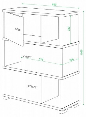 Тумба комбинированная СБ-30/3 в Челябинске - chelyabinsk.mebel24.online | фото 2