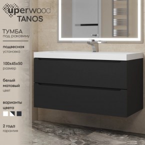 Тумба под раковину Uperwood Tanos 100 см, подвесная, черная матовая в Челябинске - chelyabinsk.mebel24.online | фото 3