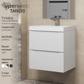 Тумба под раковину Uperwood Tanos 50 см, подвесная, белая матовая в Челябинске - chelyabinsk.mebel24.online | фото 6